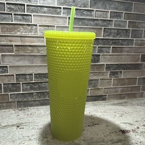 24oz Starbucks Tumbler Neon Yellow